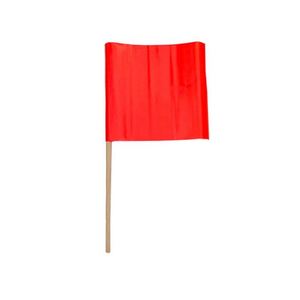 VINYL Safety <b>Flag</b> Orange and Red Color with Wooden Pole for Heavy Truck - Product Image 6