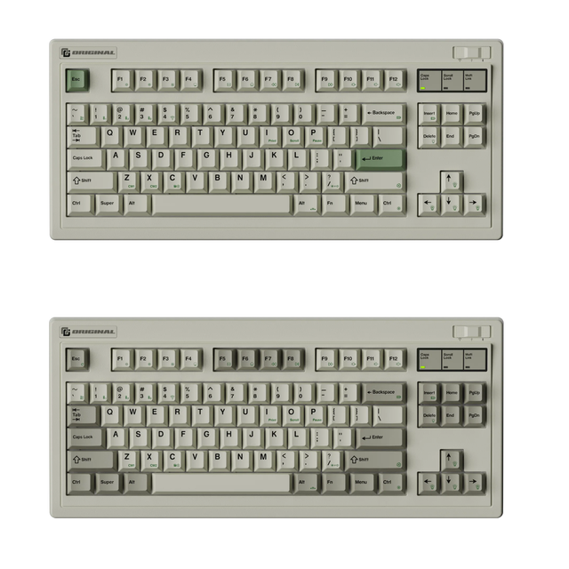 FL ESPORTS OG87 Retro Gaming Mechanical Keyboard NXP 87 PBT Dye-sublimation Keycaps Wired Bluetooth 2.4G Wireless Keyboard