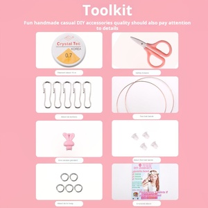 Fatto a mano fai da te in plastica gioielli perline Puzzle Set per bambini collana di perline e bracciale per le ragazze - Product Image 6
