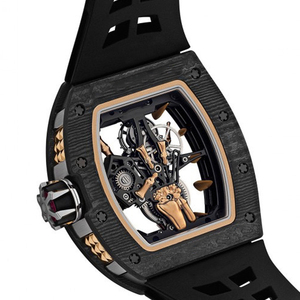 <span class=keywords><strong>Montre</strong></span> mécanique pour homme de luxe en édition limitée, haut de gamme, en fibre de carbone, mouvement squelette Devil's Hand, résistante à l'eau - Product Image 6