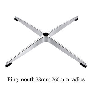 Base de <span class=keywords><strong>chaise</strong></span> en aluminium pour bureau, pivotante en acier inoxydable, quatre pieds, grand roulettes, base de <span class=keywords><strong>chaise</strong></span> en métal chromé poli avec réglage du <span class=keywords><strong>pied</strong></span> - Product Image 2