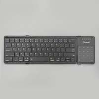 Clavier optique sans fil pliable 2,4 G BT double mode triple voie avec pavé tactile, interface USB Plug & Play pour PC - Nouveau clavier laser
