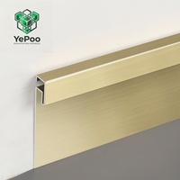 Plinthe LED en acier inoxydable brossé IP54 étanche avec gaine de câblage dissimulée pour hôtel, chambre et salon – Garantie 5 ans
