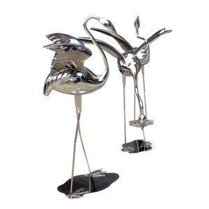 Escultura de Grúa de Acero Inoxidable con Acabado Espejo para Exteriores, Decoración de Suelo para Jardín y Plaza de Centro Comercial - Product Image 4
