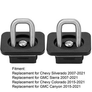 Cargo Control D Ring Tie <b>Down</b> Anchors Black 2 Pack For Truck Bed Trailer Hitches - Product Image 2