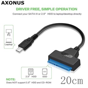 Câble adaptateur USB 3.1 Type C vers SATA III pour disque dur <span class=keywords><strong>SSD</strong></span> 2,5 pouces, 22 broches, pour <span class=keywords><strong>Samsung</strong></span> 870 EVO SATA III <span class=keywords><strong>SSD</strong></span> 2,5 - Product Image 4