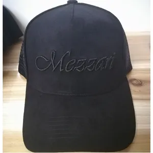 Một Kích Thước Phù Hợp Với Tất Cả Các Tài Xế Cap 5 Panel Lưới Cap Tài Xế Xe Tải Da Lộn Trucker Mũ Với 3d Thêu Logo