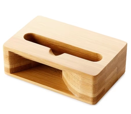 Environmentally Friendly Wood and Bamboo Acoustic Amplifier Series: Mobile Phone Specific Physical Amplifier and Desktop Stand