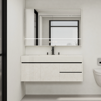 Mueble de Baño Moderno de Estilo Nuevo, Ahorrador de Espacio, de Aluminio, Impermeable, Serie Blanca, para Uso en Exteriores de Villas