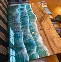 Résine époxy de table, résine époxy cristalline pour table de rivière, revêtement de coulée sans bulle pour comptoir, dessus de table, bartop