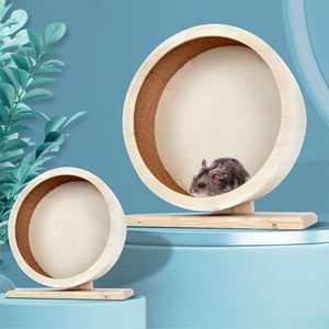 Roue silencieuse en bois pour <span class=keywords><strong>hamster</strong></span>, accessoires de roue de sport pour petits animaux, roue de course silencieuse pour <span class=keywords><strong>hamster</strong></span> - Product Image 3