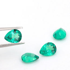 Pierre précieuse émeraude de laboratoire certifiée GRA de Wuzhou, 1 carat, forme poire, personnalisable, vente en gros d'usine en stock - Product Image 2
