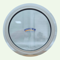 Fenêtre fixe à cadre anti-ouragan Fenêtre en verre trempé Fenêtre fixe semi-circulaire