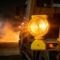 Feu de signalisation solaire de sécurité pour travaux routiers, cône de signalisation routière, lampe clignotante étanche, lumière LED d'urgence