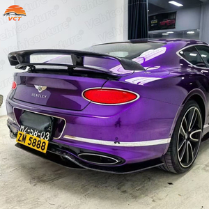 Bentley Continental GT tarzı Mansory için karbon Fiber ön dudak yan etek arka difüzör arka Spoiler Hood izgara - Product Image 4