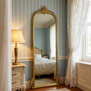 <span class=keywords><strong>Miroir</strong></span> <span class=keywords><strong>mural</strong></span> de grande taille de style français antique, fait à la main, écologique, avec cadre en polyuréthane doré, <span class=keywords><strong>pour</strong></span> le <span class=keywords><strong>couloir</strong></span>, le salon - Product Image 1