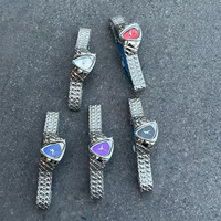 Montre Homme Personnalisée Forme Serpent Irrégulière Écailles de Dragon Bracelet en Alliage Montre à Quartz Étanche Cadran Triangulaire Montres-Bracelets (WA574)