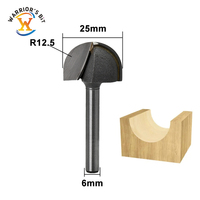 Warrior's Bit Core Box Router Bit 6mm Boiserie Fond Rond Rainure Bit Bois Rond Gravure Fraise