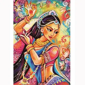 Wholesale Full Drill Diamond Painting Dancing Girl Cross Stitch Handwork Embroidery Diamond Mosaic Pictures Modern Decor Home