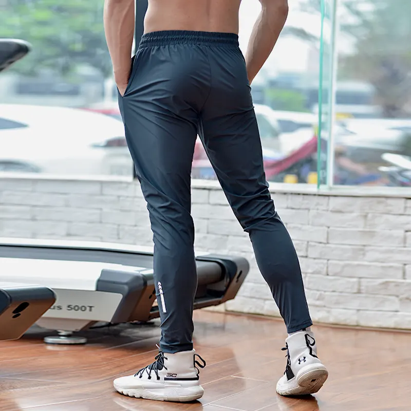 Celana olahraga pria kasual Slim Fit cepat kering, CELANA Jogger panjang lari untuk pria Gym kebugaran celana olahraga pria