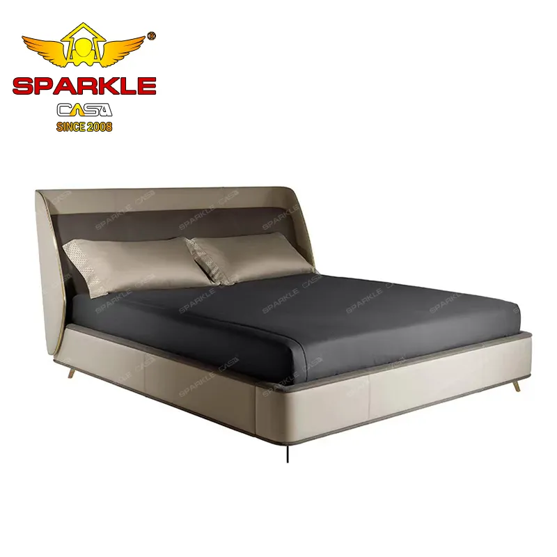 Sparkle destek özelleştirme designer1.8cm modern son çift mobilya yatak deri yatak