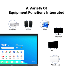 65 75 86 110 pulgadas Smart Board Estudiantes Pantalla táctil 4K Aula Pizarra interactiva con cámara AI y EDLA <span class=keywords><strong>Google</strong></span> - Product Image 5
