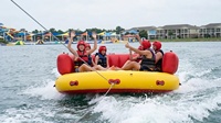 Bateau pneumatique gonflable avec tubulure de traction pour sports nautiques, canapé de traction pour lac, océan, piscine, jeux sportifs, location et vente