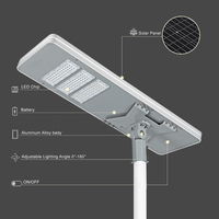 Lampadaire solaire LED intégré en aluminium Solarthon IP65 avec 100W pour utilisation routière