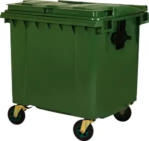 Hot bán tái chế Thùng rác ngoài trời chất thải bin Nhựa thùng rác 1100L bụi bin