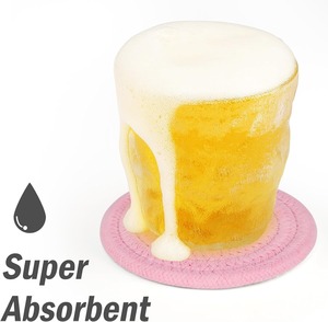 <b>Drink</b> <b>Coasters</b> with Holder Set of 10 Cotton Woven Absorbent <b>Coasters</b> for <b>Drinks</b> Minimalist Home Decor <b>Coaster</b> Set - Product Image 3