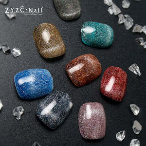 ZYZC Fashion Diamond Buntes Katzenauge Ein weich gel Nägel <span class=keywords><strong>Polish</strong></span> Art Top Säure freier Kleber Gel Magnet Primer Inklusive Drops hipping - Product Image 4