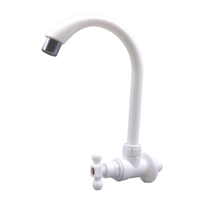 Wall-Mounted T-shape Handle Single Lever <b>Plastic</b> <b>Kitchen</b> Basin DN15 1/2" Faucet - Product Image 1