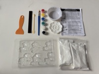 Kit de moulage et de peinture 3D Licorne DIY en plâtre de Paris avec 6 figurines d'animaux sauvages – Artisanat créatif et éducatif