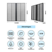 Écran LED transparent pour fenêtre intérieure à haute fréquence de rafraîchissement, film immersif pour vitre, affichage vidéo 3D couleur intégrale, IP65, mur LED