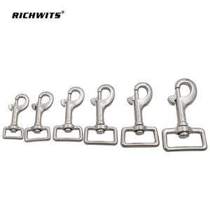 Crochet de laisse pour animaux de compagnie en acier inoxydable à tête unique, chaîne carrée, boucle de sac à ressort en sangle, accessoires en cuir pour chiens - Product Image 5