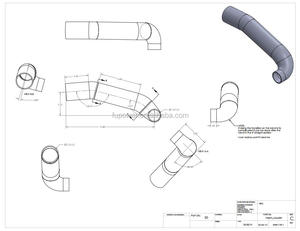 Ajuste Navara D40 de tubo de inducción de turbo 126kw 2005 a 2006 actualización rojo - Product Image 6