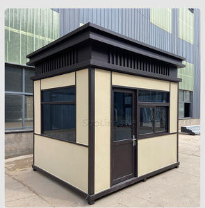 Caseta de Guardia Moderna en Forma de Contenedor Rectangular con Ventanas y Puerta de Vidrio para Uso como Caseta de Vigilancia - Product Image 4