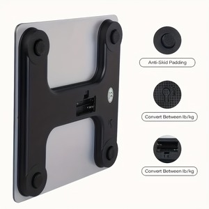 Báscula Digital Personal Negra con Pantalla LCD, Monitor de Composición Corporal para Uso en el Hogar y Baño - Product Image 6
