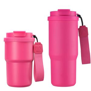Vaso Térmico Personalizado de Acero Inoxidable de Doble Pared, 17 oz/500 ml, para Café, Bebidas Frías y Calientes, con Cuerda - Product Image 3