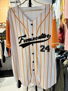 Répliques de maillots et de maillots de baseball personnalisés avec impression de lettres, t-shirt en maille de sport unisexe de grande taille pour l'été
