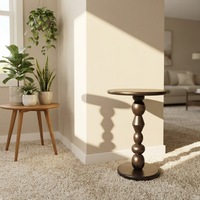 Table console minimaliste américaine en bois écologique DISHI, table basse rétro, table d'appoint créative, table de chevet, table d'angle pour balcon et salon