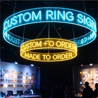 Enseigne Néon LED Circulaire Personnalisée Suspendue, Affichage Acrylique à 360 Degrés, DC 12V, Décoration pour Salle de Jeux et Bar