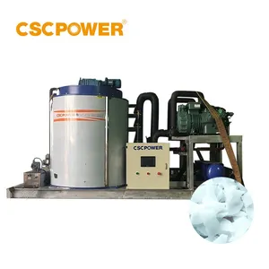 CSCPOWER frischwasser-schneeblätter trockeneis-schneidemaschine meer-salzwasser 3 tonnen schneeblätter eis schneeschnitzel schneidemaschine maschine für fische