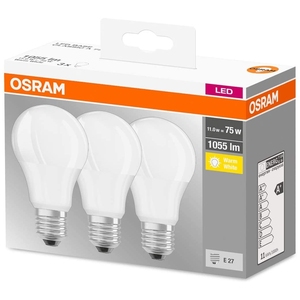 หลอดไฟ LED อบอุ่น E27สำหรับ OSRAM 10.5W 2700K แพ็ค3 - Product Image 1
