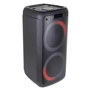 T Double 8 Zoll Bluetooth tragbare drahtlose große LED-Licht Lautsprecher Sound Bass DJ Karaoke Party Box Party Lautsprecher