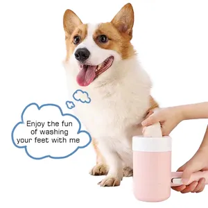 Detachable 2022 pet washing products IN stock Wholesale Portable Portable Pet Paw Cleaning Cup Dog feet Cleaner Supplier