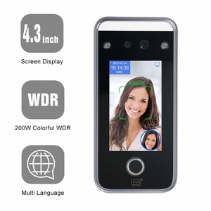 Contrôle d'accès facial basé sur le cloud avec écran tactile TPS de 4,3 pouces, code QR et RFID pour la gestion du temps et des présences - Product Image 3
