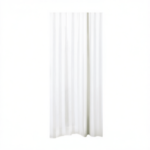 Cortina de ducha de tela de 180 x 200 cm, blanca, de doble cara, para baño - Product Image 2