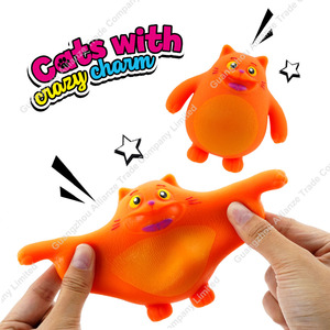Sıcak satış yumuşak sıkı sıkmak oyuncak çılgın CatToy dolu Anti stres streç Fidget TPR kum yağ çılgın kedi oyuncak - Product Image 2