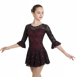 Wholesale Black Skater Dress Lace Eco-Friendly Chiffon Material |  Alibaba.com